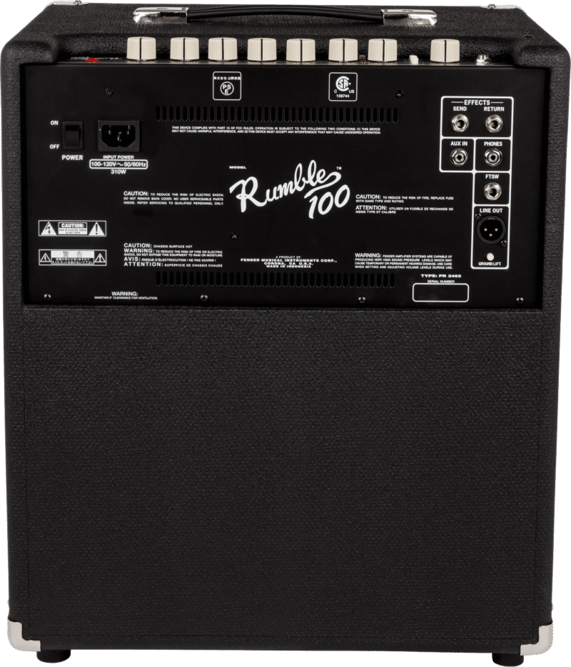 Fender Rumble™ 100 Bass Amp - Rear