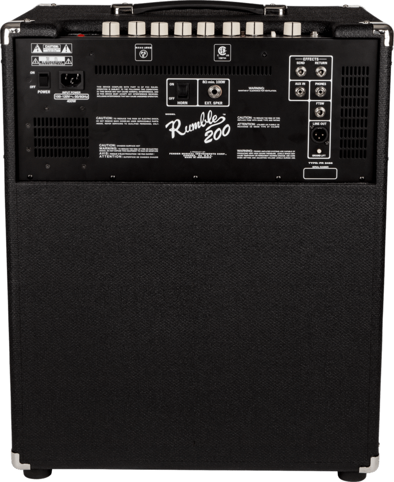 Fender Rumble™ 200 Bass Amp - Rear