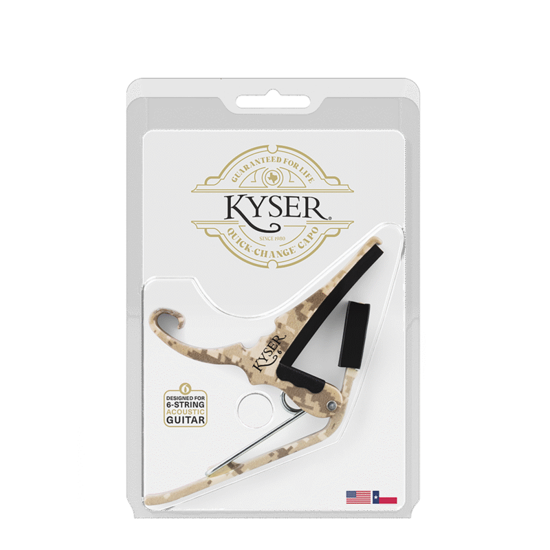 Kyser "Guitars 4 Vets" Desert Camo Quick-Change® Acoustic Guitar Capo