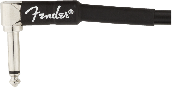 Fender PRO 15' Instrument Cable Black - Angle/Straight - Image 2